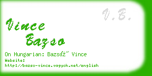 vince bazso business card